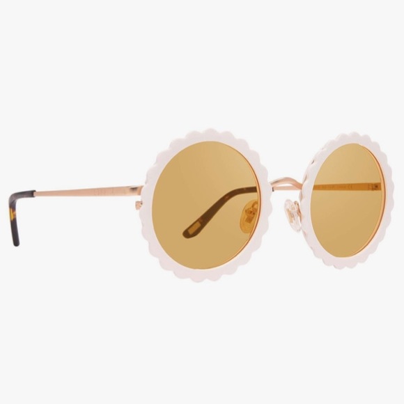 DIFF Dixie Retro Sunglasses Round White Frames - Picture 6 of 8